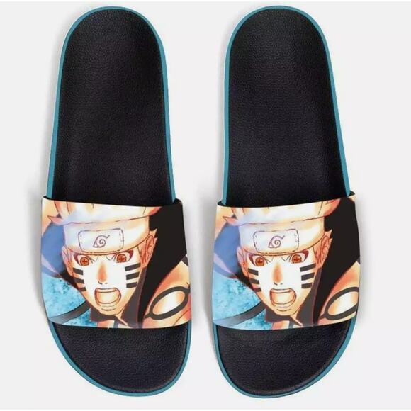 Primitive Apparel x Naruto "Six Paths" Sandals (Black) Slip On Slides - Picture 1 of 2